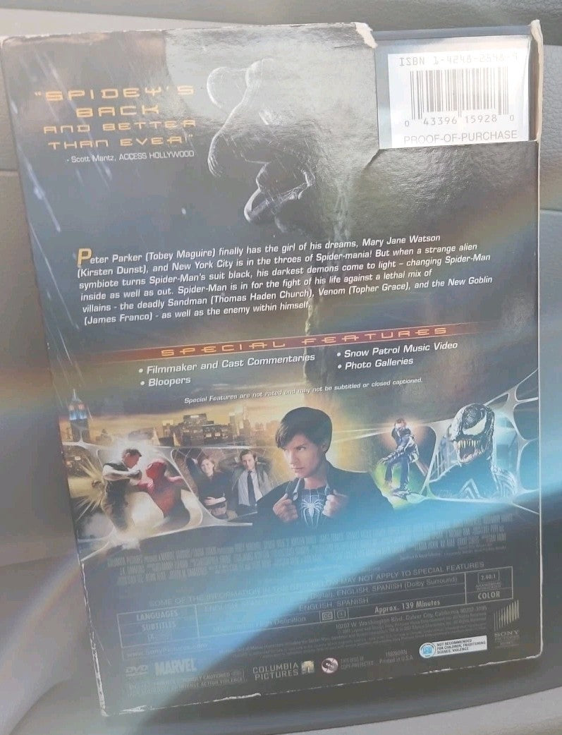 Spider-Man 3 (DVD, 2007) Sealed. 