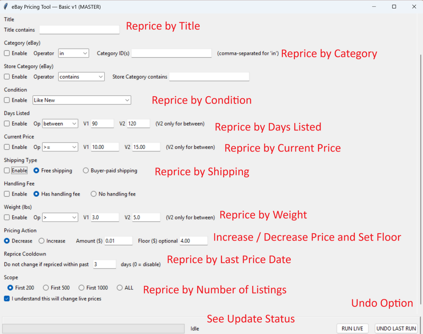 eBay Pricing Tool (Windows) – Bulk Repricing Utility for Sellers (DVD)