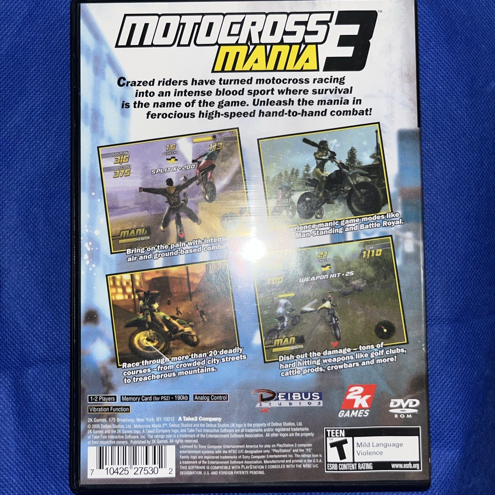 Motocross Mania 3 (PS2) Tested. New Case. Resealed. W/Manual.  Resealed. Mint