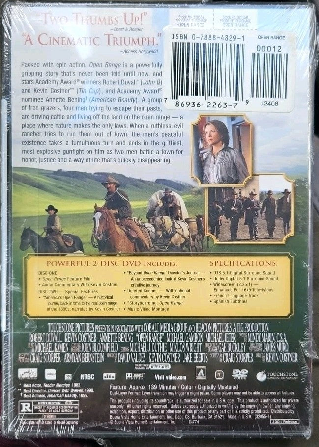 Open Range (DVD, 2 Disc Collector’s ) New Sealed. No Digital Download