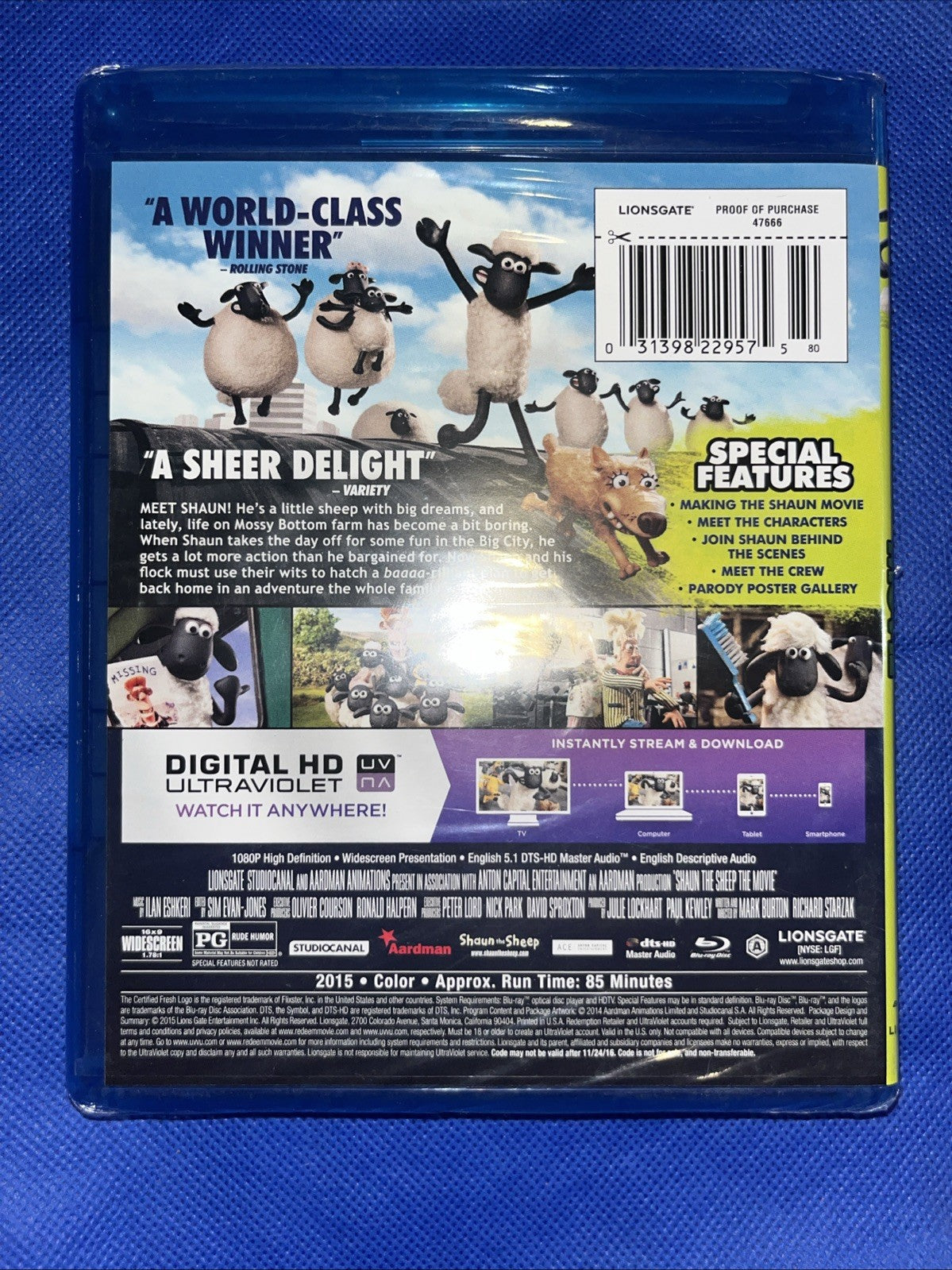 Shaun the Sheep Movie (Blu-ray, 2015) Sealed