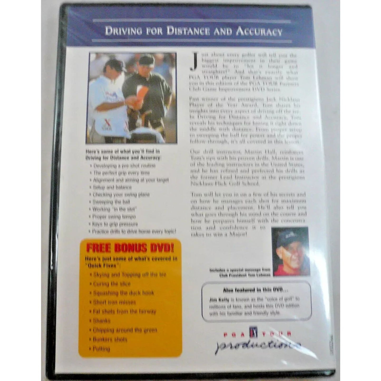 PGA Tour Partners Club: Driving for Distance and Accuracy (DVD) Brand New Sealed