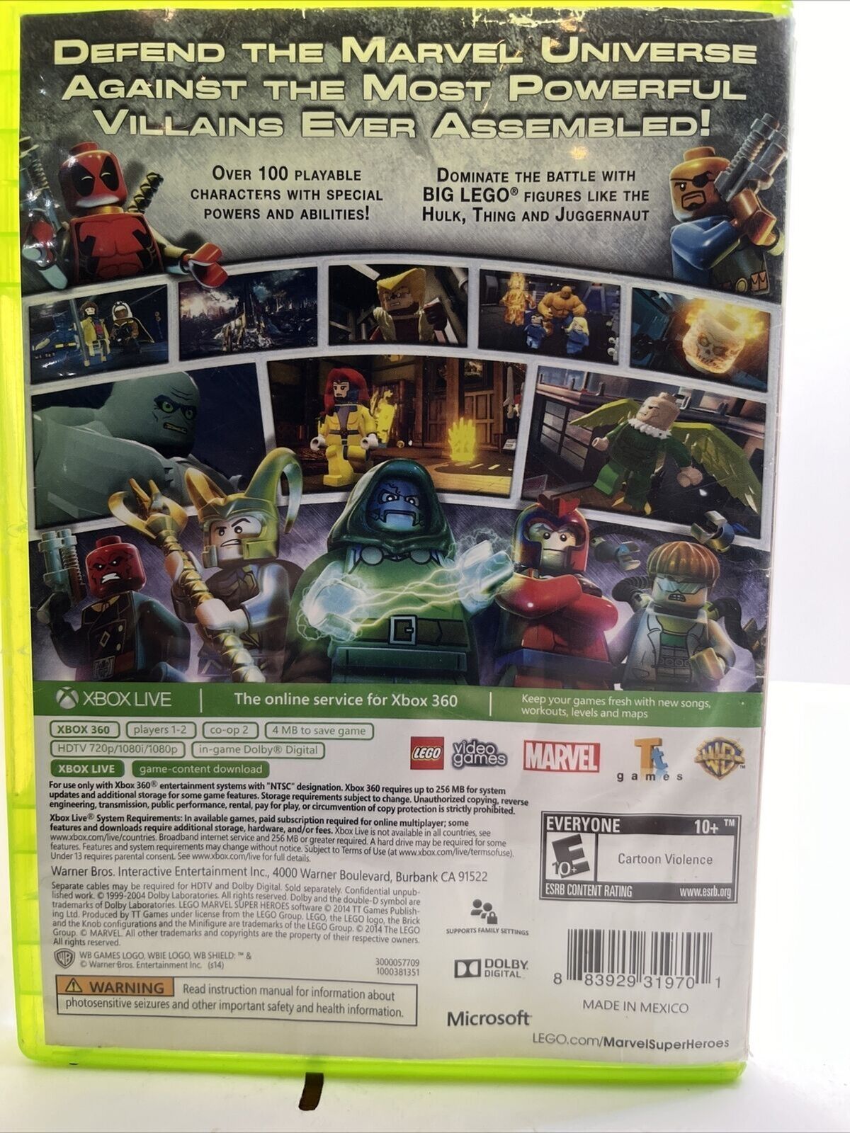 LEGO Marvel Super Heroes (Microsoft Xbox 360, 2013)