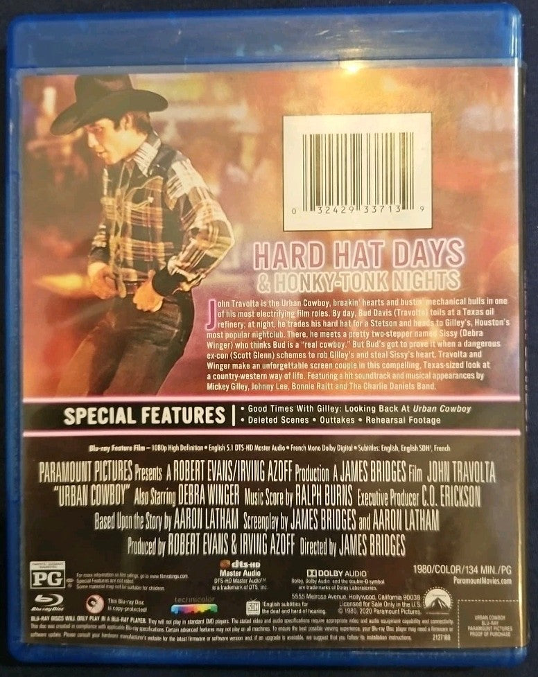 Urban Cowboy (Blu-ray) No Digital Download. New Sealed
