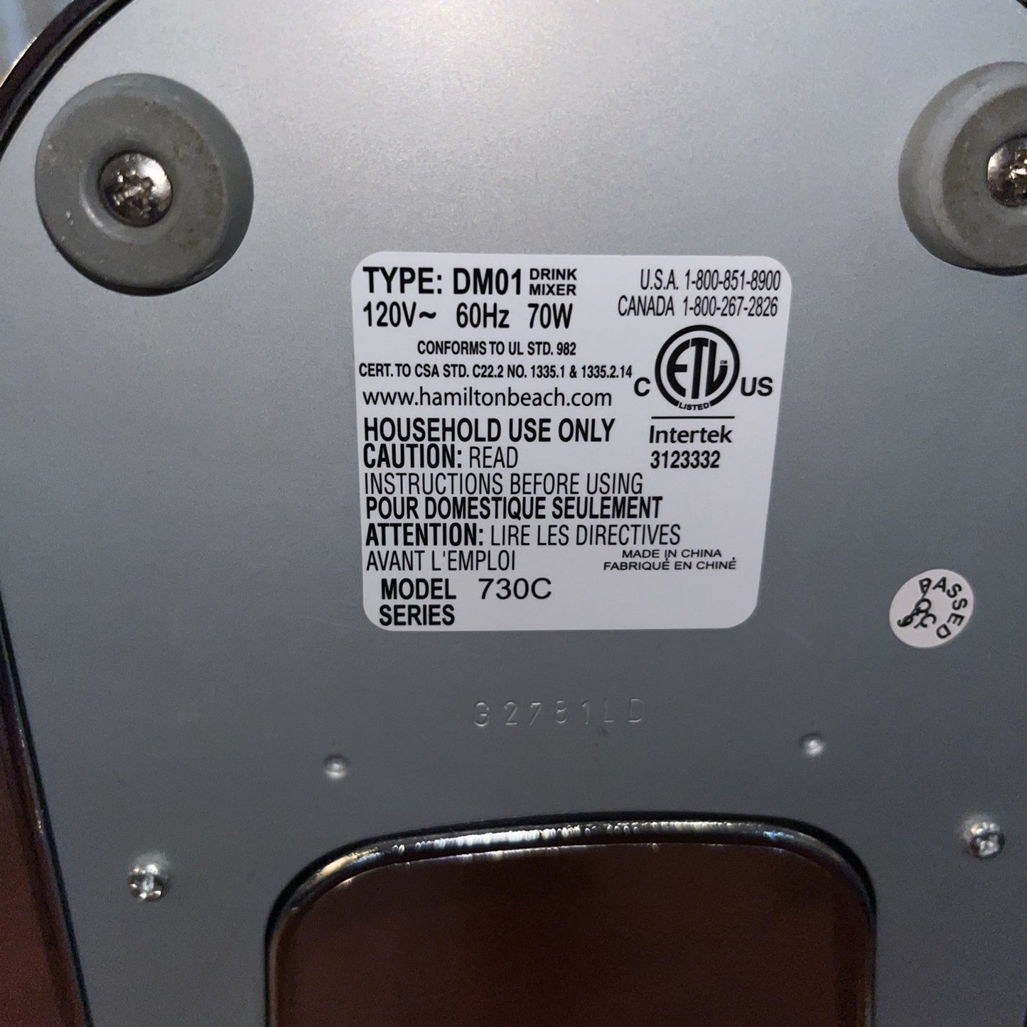 Hamilton Beach Classic Drink Master Chrome Countertop Shake Mixer. Tested