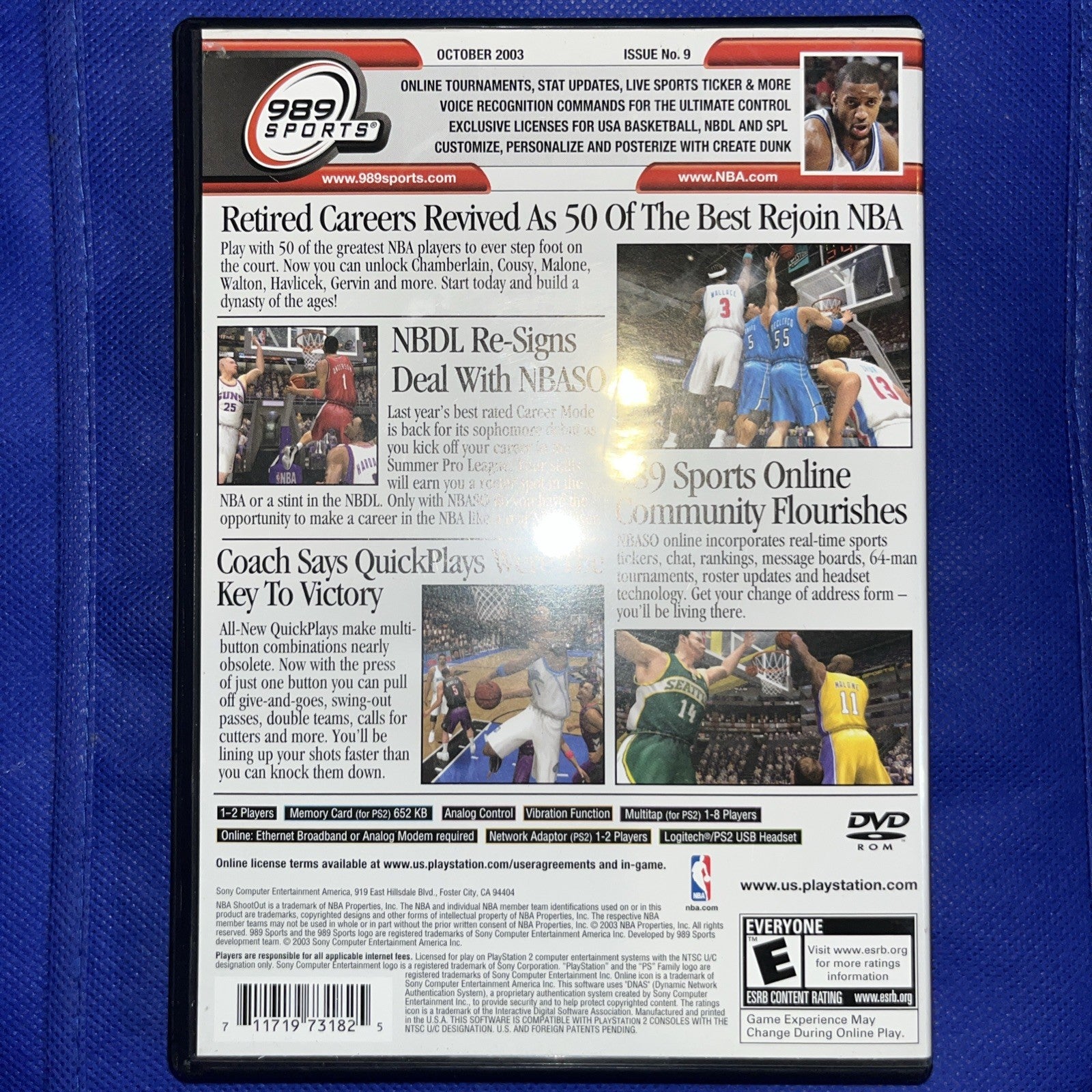 Nba Shootout 2004 (PS2)  Original Case + Manual + Tested Disc