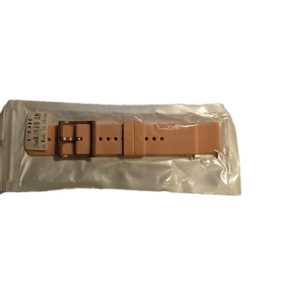 20mm Peach Silicone Watch Band Rose Gold Buckle Universal Replacement...