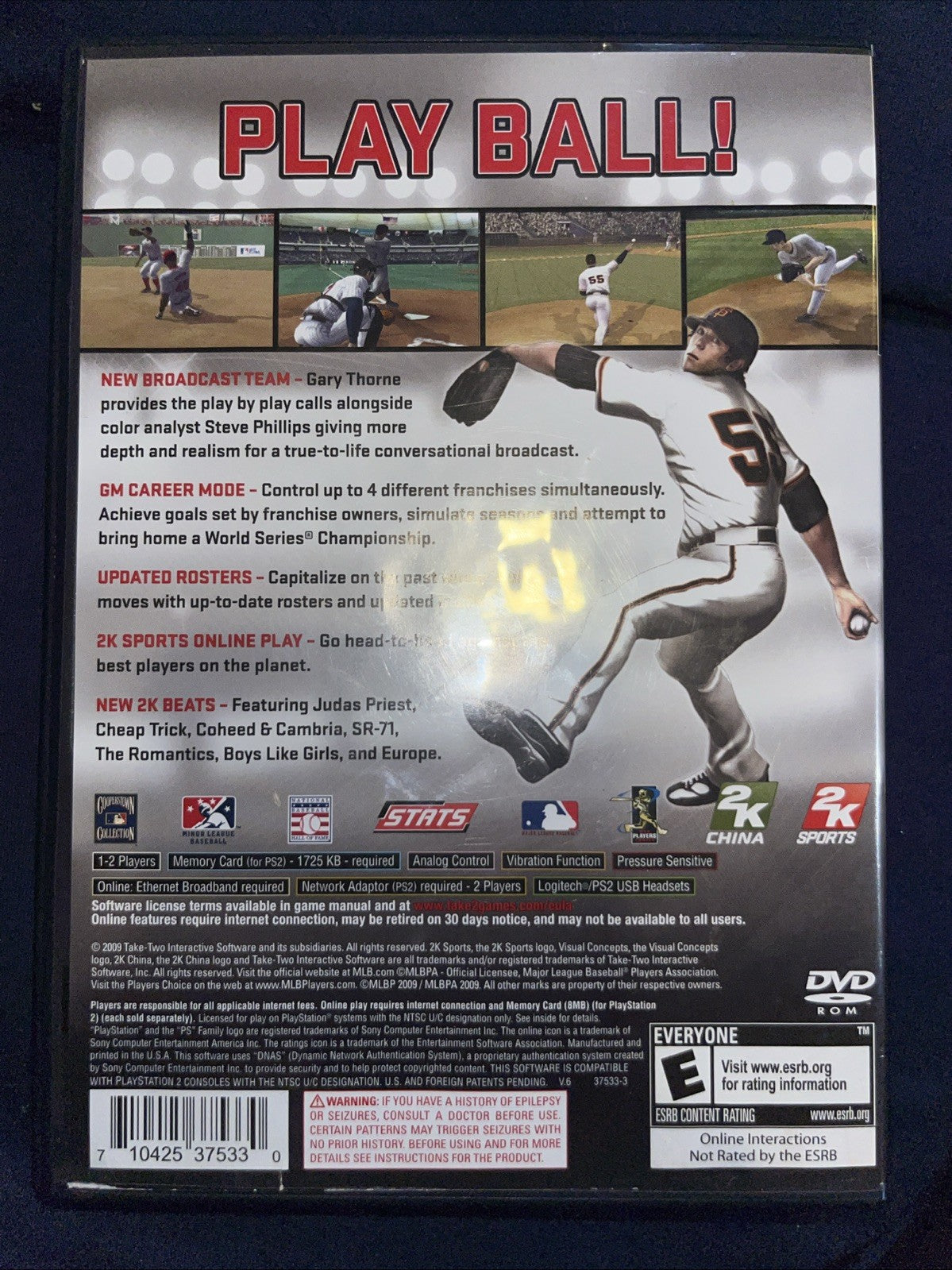 Major League Baseball 2K9 (Sony PlayStation 2, 2009)