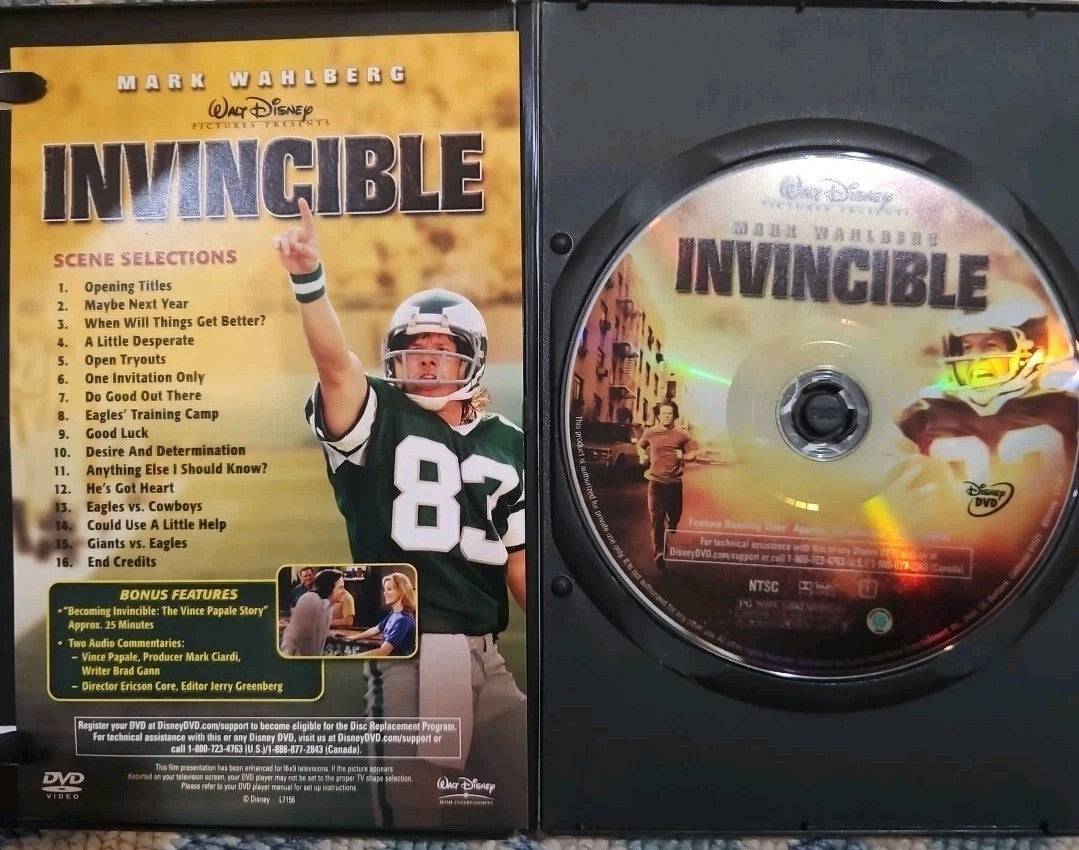 Invincible (DVD, 2006) Tested slim case cropped artwork.