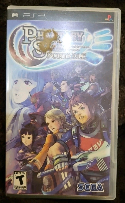 Phantasy Star Portable (Sony PSP, 2009) No Game.case. Box Art. Manual