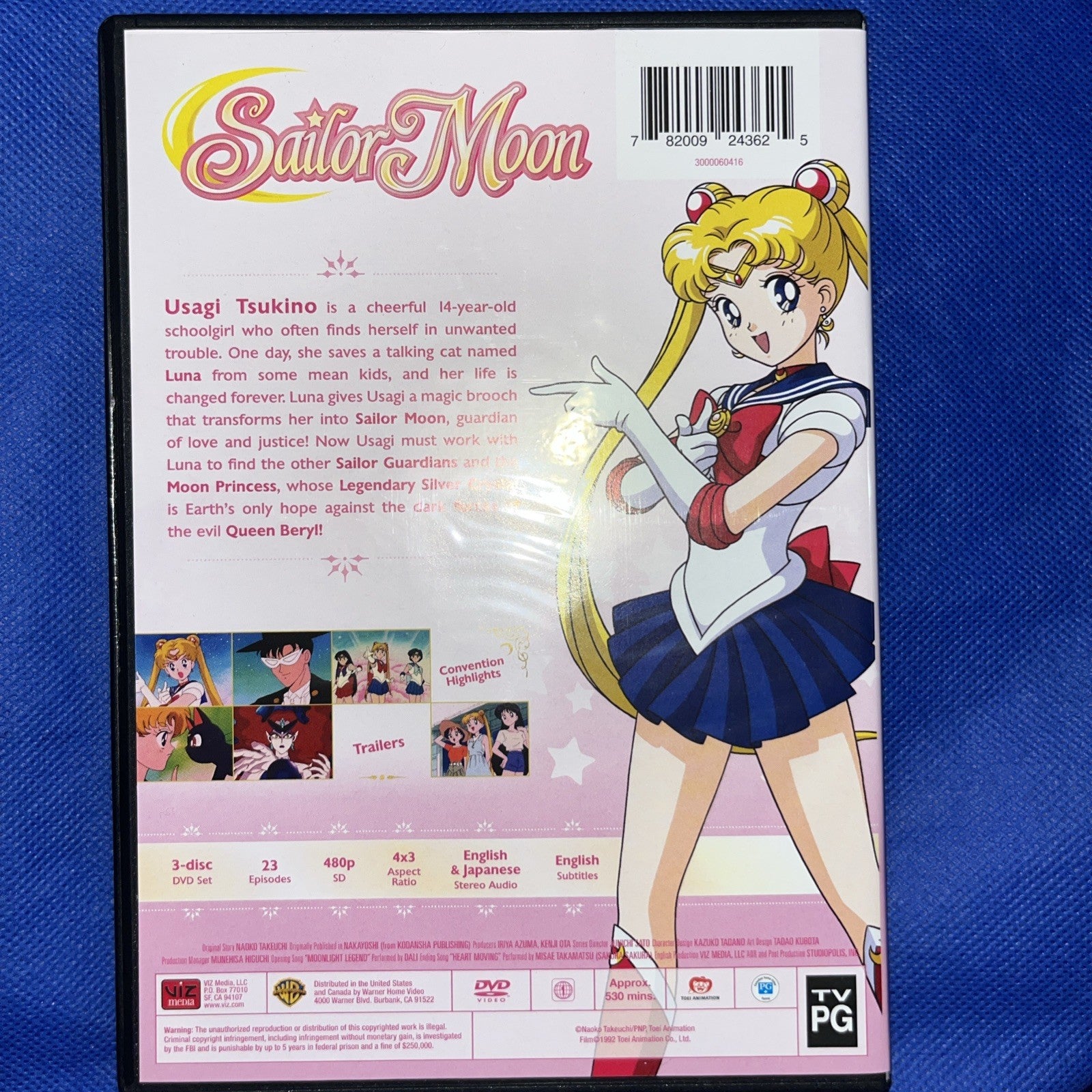 Sailor Moon Set 1 (DVD, 1992) Missing Disc One. Tested.