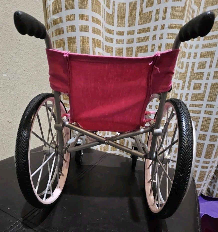 OG Pink Folding Wheel Chair Accessory for 18" American Girl My Life Dolls