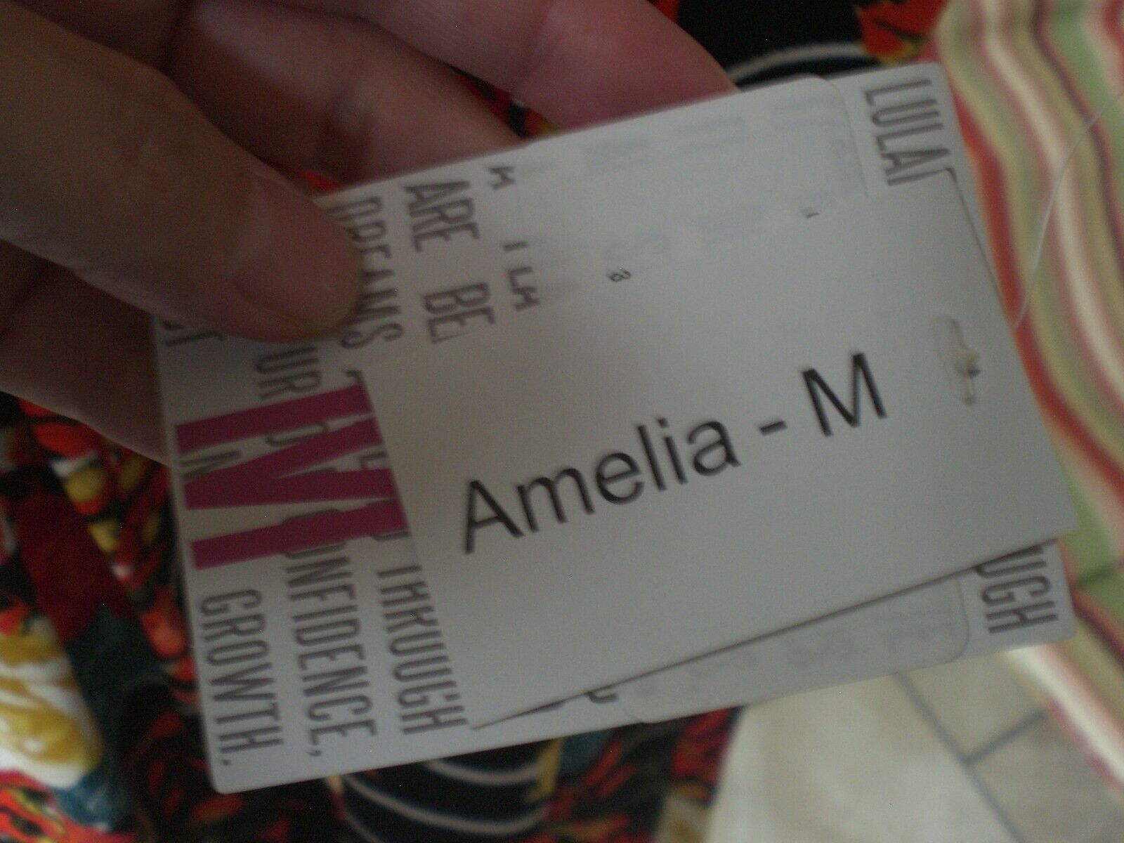 NWT LuLaRoe Amelia Dress Black White Stripes with Multicolor Florals MEDIUM