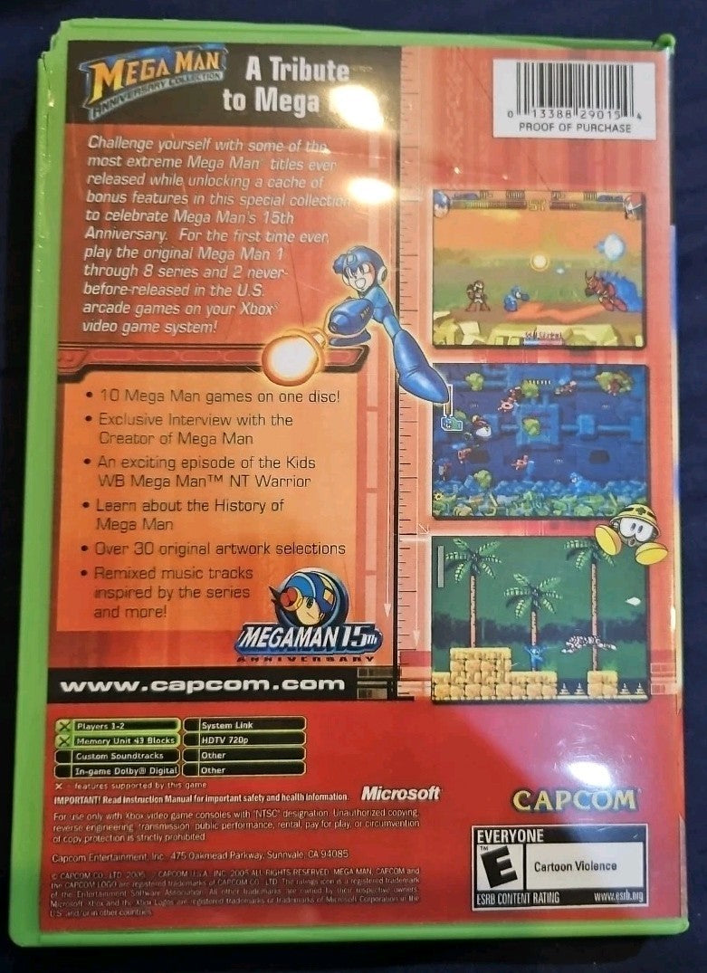 Mega Man Anniversary Collection (Microsoft Xbox, 2005) Tested. No Scratches