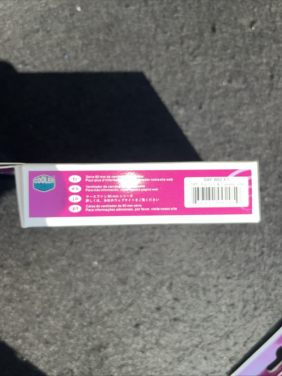 COOLER MASTER 80MM x 25MM 3-PIN CASE FAN 12V 2500RPM