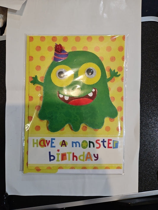 Ha E A Monster Birthday 3D Card & Envelope