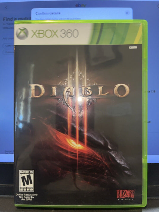 DIABLO III - Xbox 360 - CIB - New Case - Tested. No Scratches. Resealed.