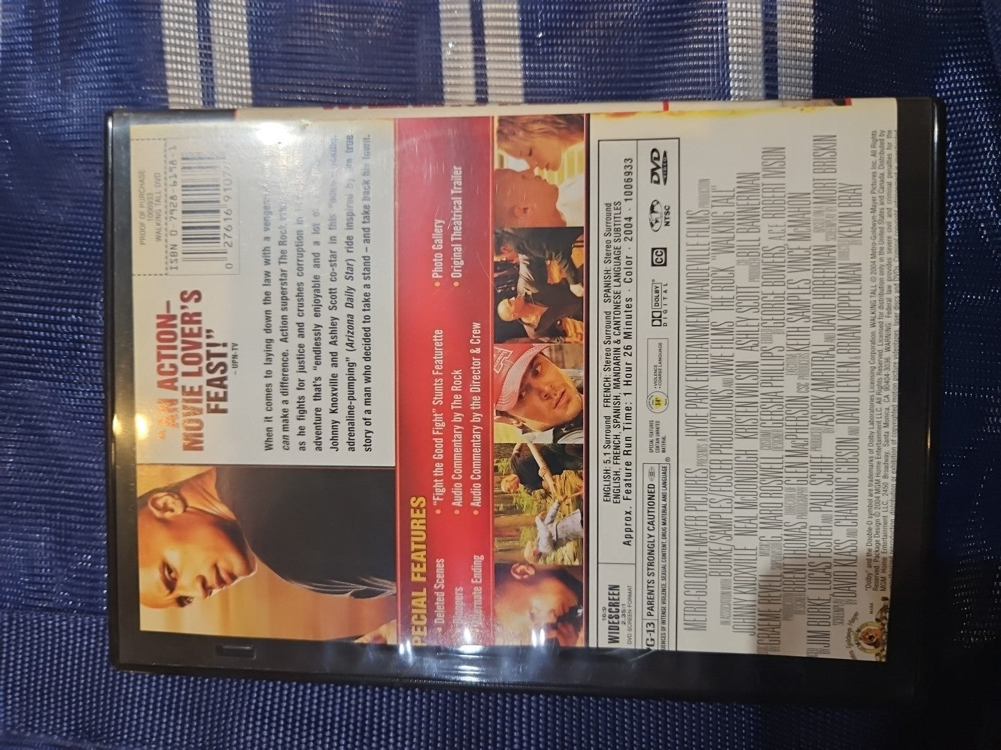 Walking Tall (DVD, 2004) Tested slim case cropped artwork.