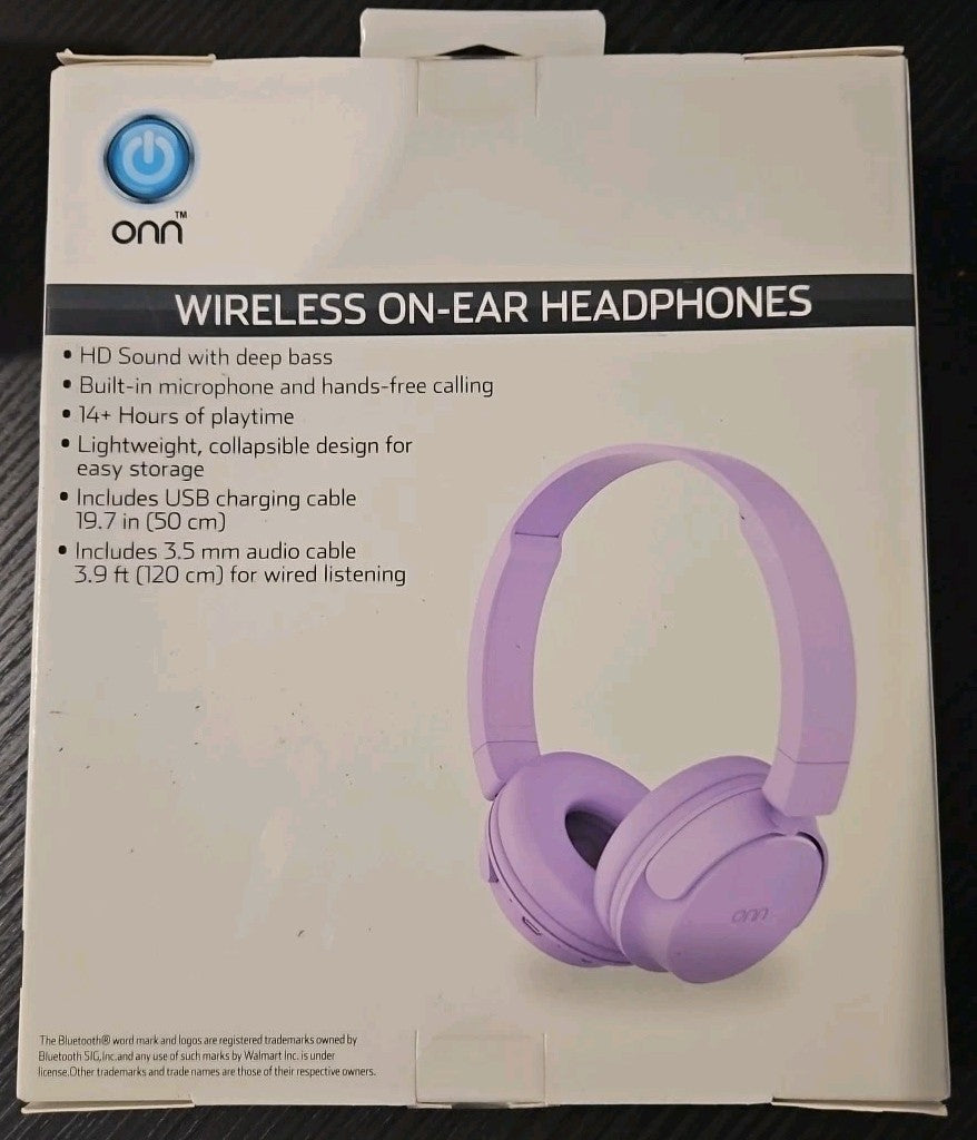 Onn Wireless On-Ear Headphones (New)