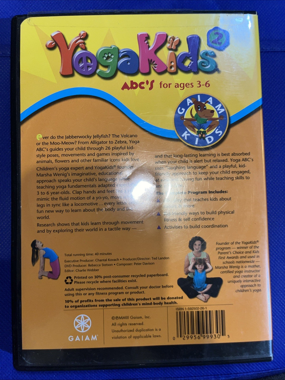 Gaiam Kids: Yogakids 2 (3-6) Abcs (DVD, 2004)