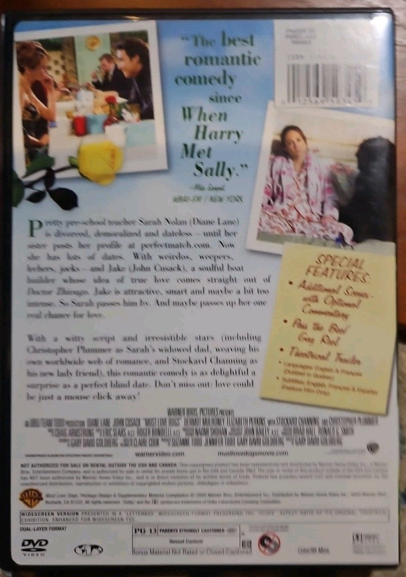 Must Love Dogs (DVD, 2005) New Sealed