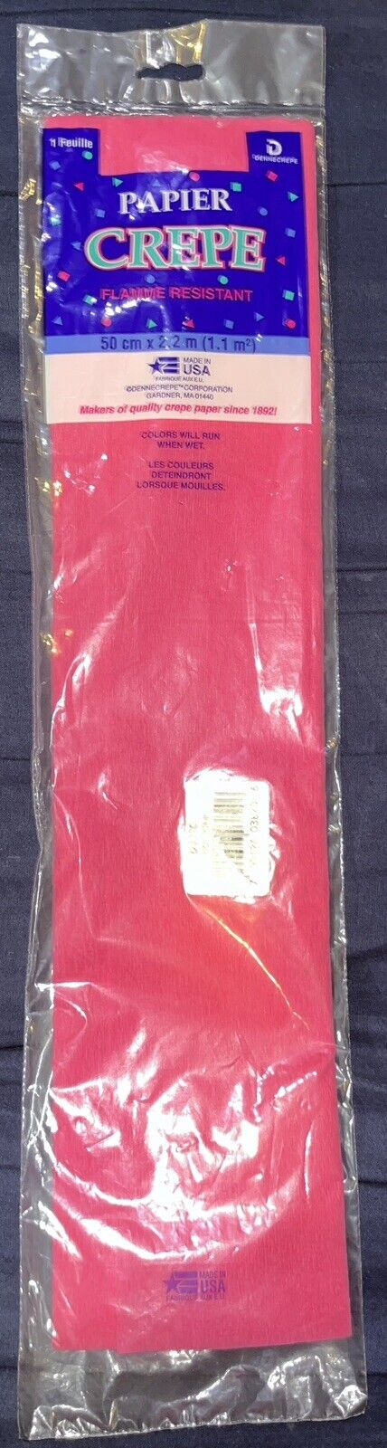 Dennecreoe. Crepe Paper Pink 20” X 7.5”