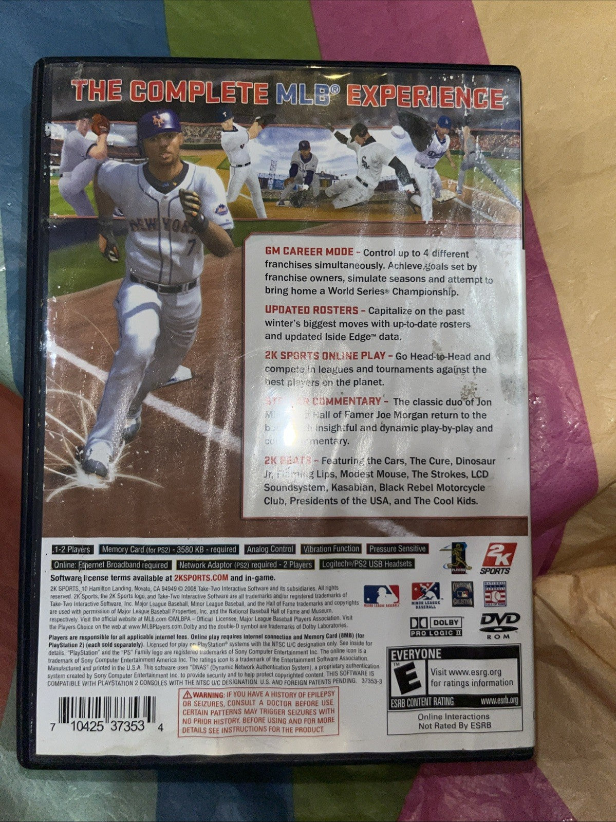 Major League Baseball 2K8 (PS2) Insert Has Moisture Damage. Tested. No Scratches