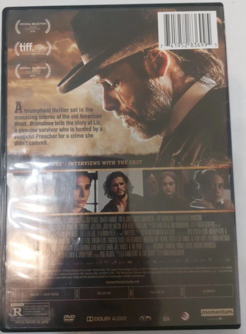 Brimstone (DVD, 2016) new