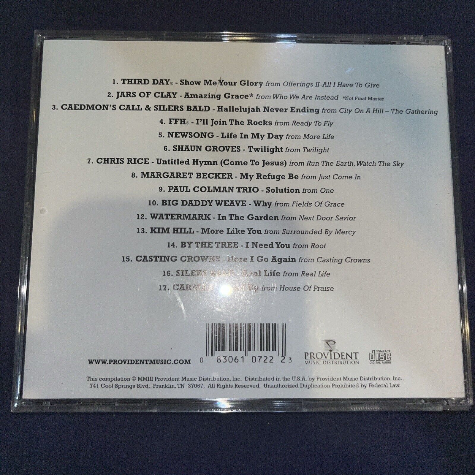 Blur: Music That Brings Focus by Various (CD, 2003, Provident) NEW SEALED