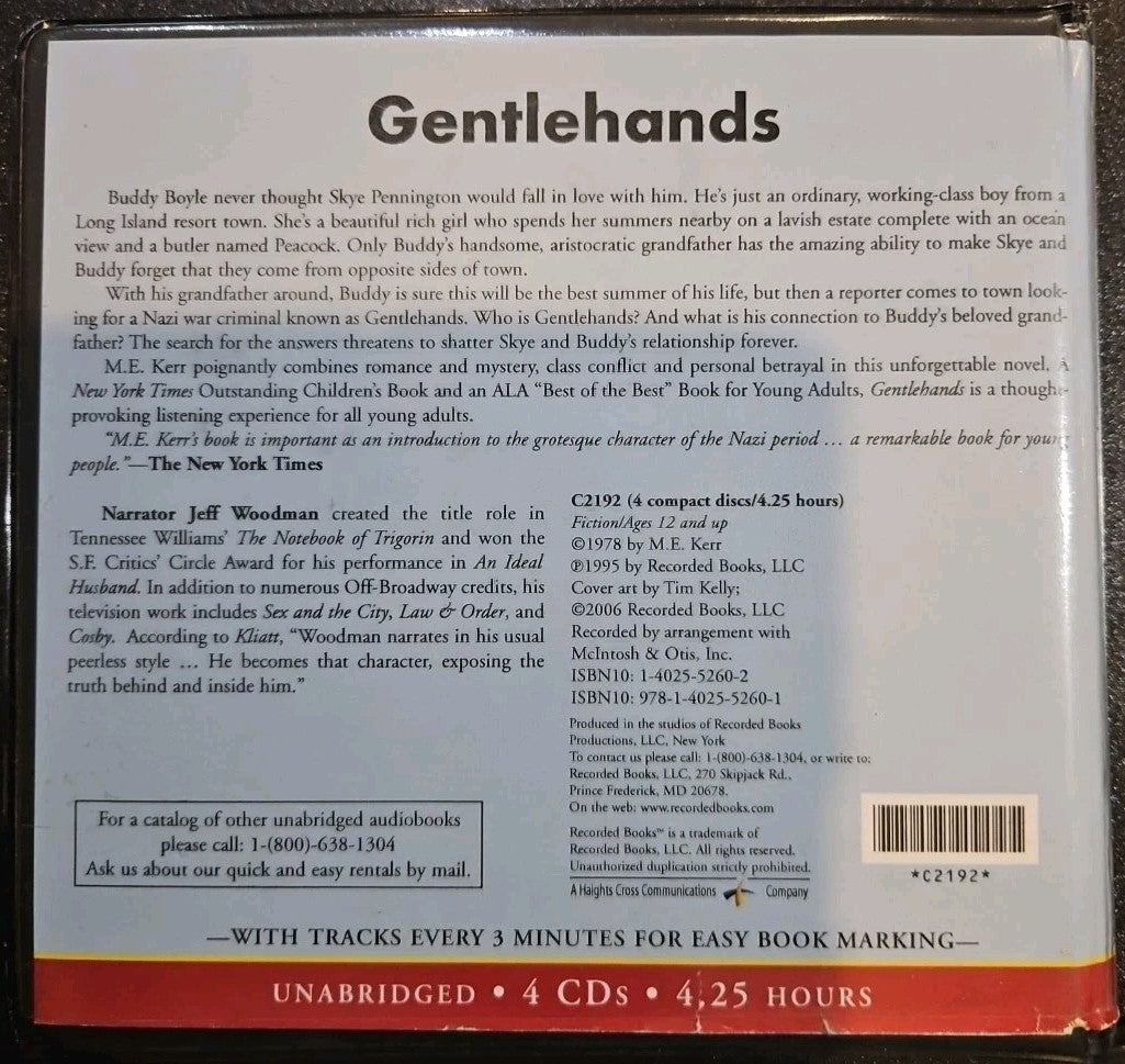 Gentlehands By M.E. Kerr (CD) Audiobook