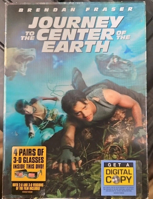 Journey to the Center of Earth (DVD) New Sealed W/ 4x 3D Glasses. No Download