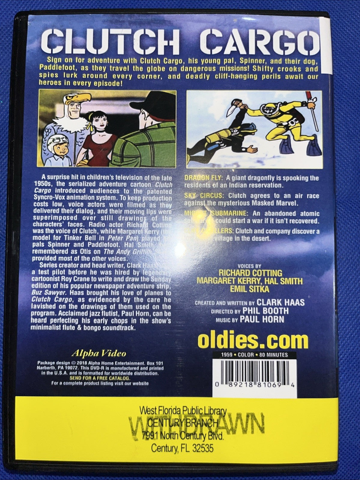 Clutch Cargo: Volume 6 (DVD, 1959) Library Edition