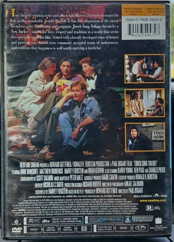 Torch Song Trilogy (DVD, 1988) New Sealed