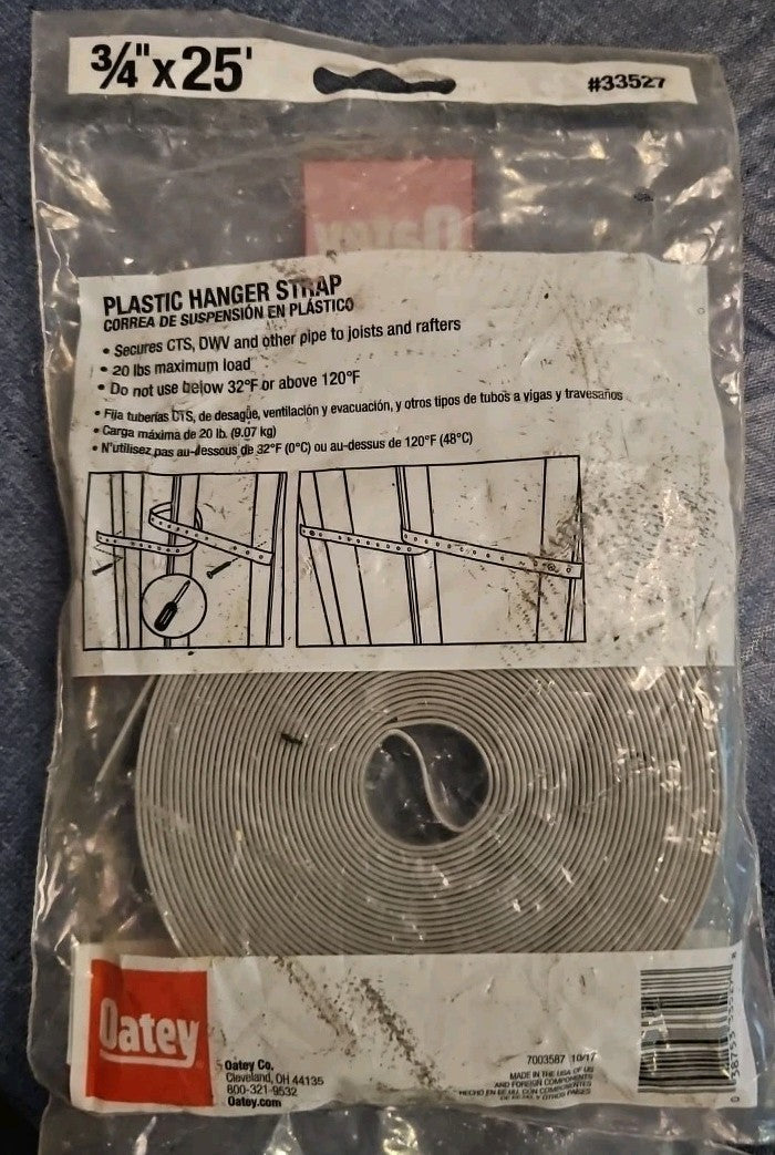 3/4 in. x 25 ft. Plastic Pipe Hanger Strap