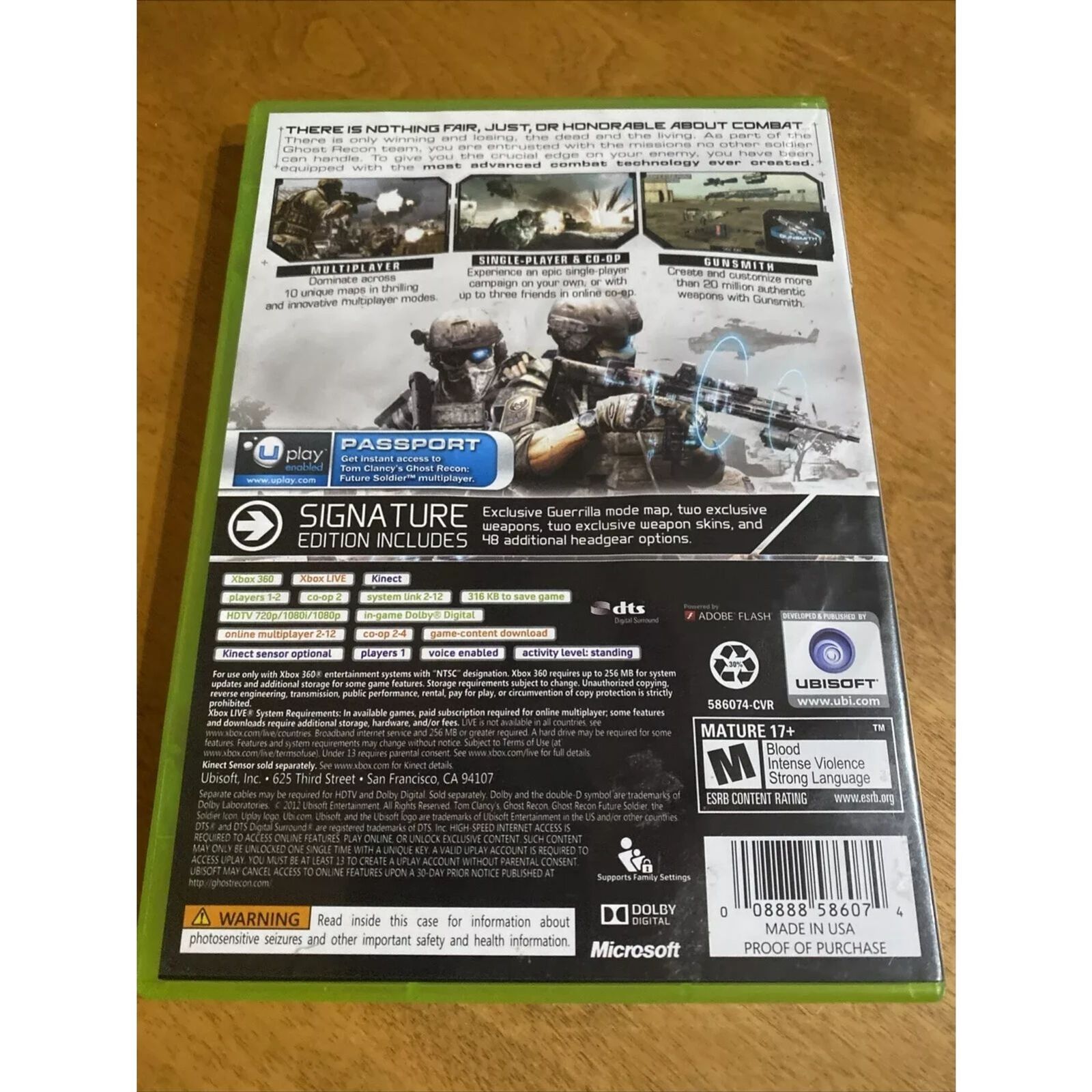 Ghost Recon: Future Soldier - Xbox 360 - CIB. New Case. Tested. Resealed.