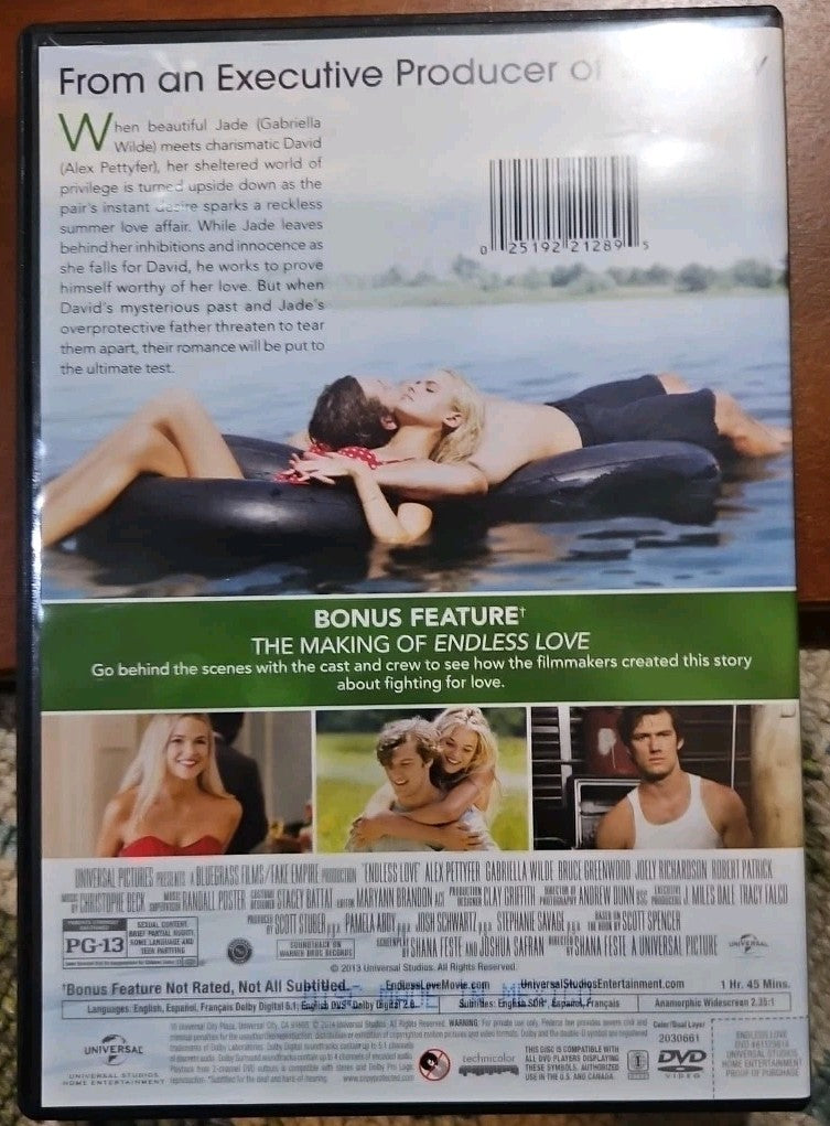 Endless Love (DVD, 2014) New Sealed