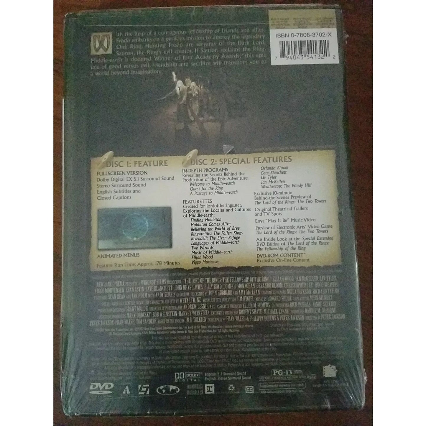 The Lord of the Rings: The Fellowhsip of the Ring (DVD) Factory Sealed