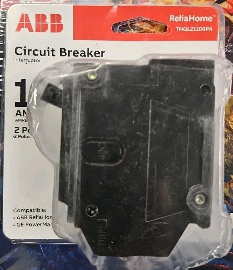 ABB Circuit Breaker Plug On 2-Pole 100A 240V THQL21100PA