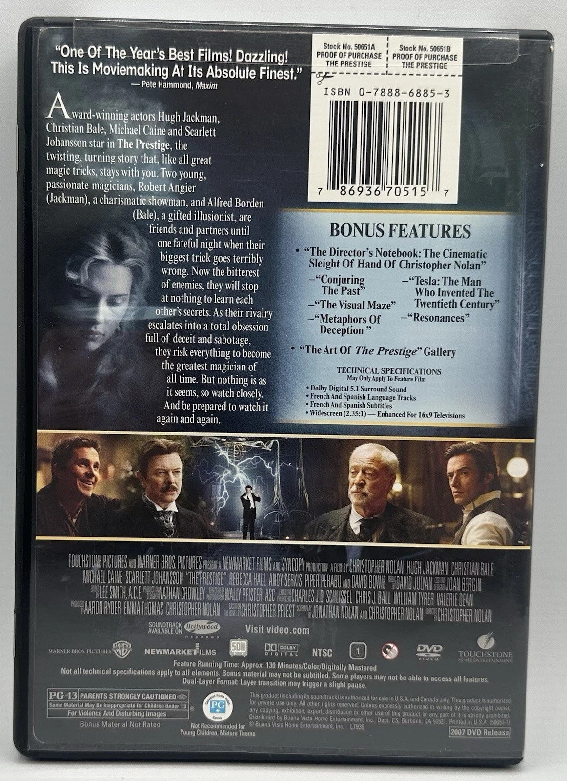 The Prestige (DVD, 2006) new