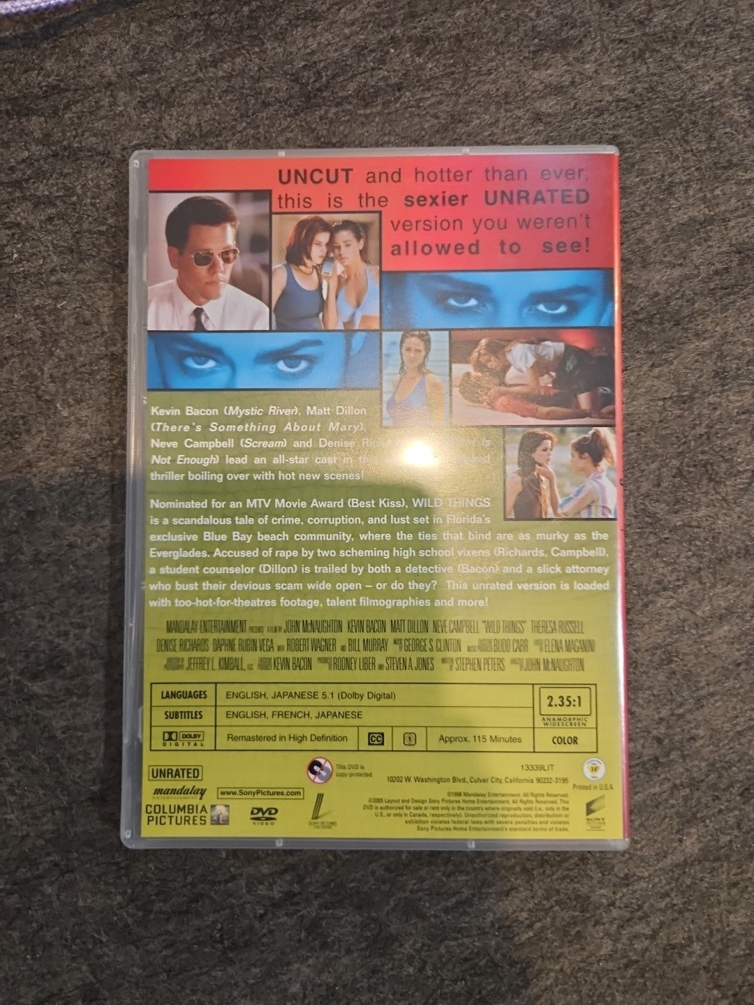 Wild Things (DVD, 2004, Unrated Version)