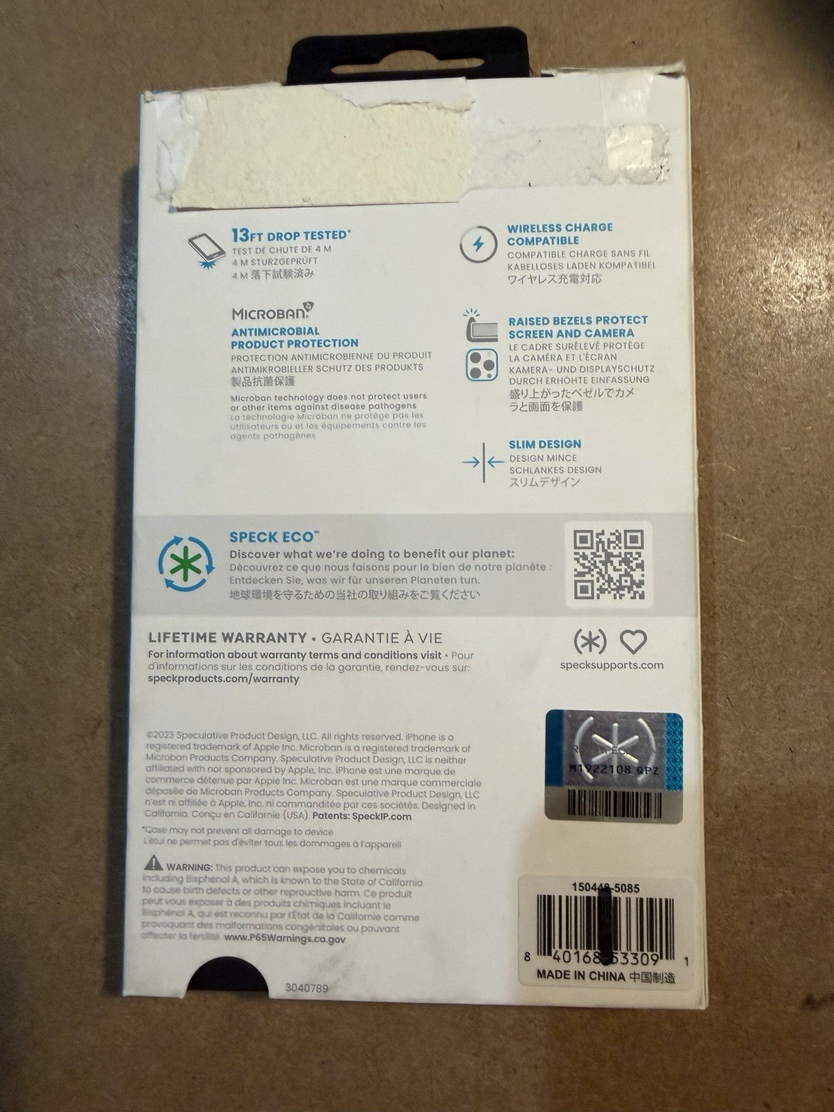 Speck Apple iPhone 15 Pro Presidio Perfect Clear Case