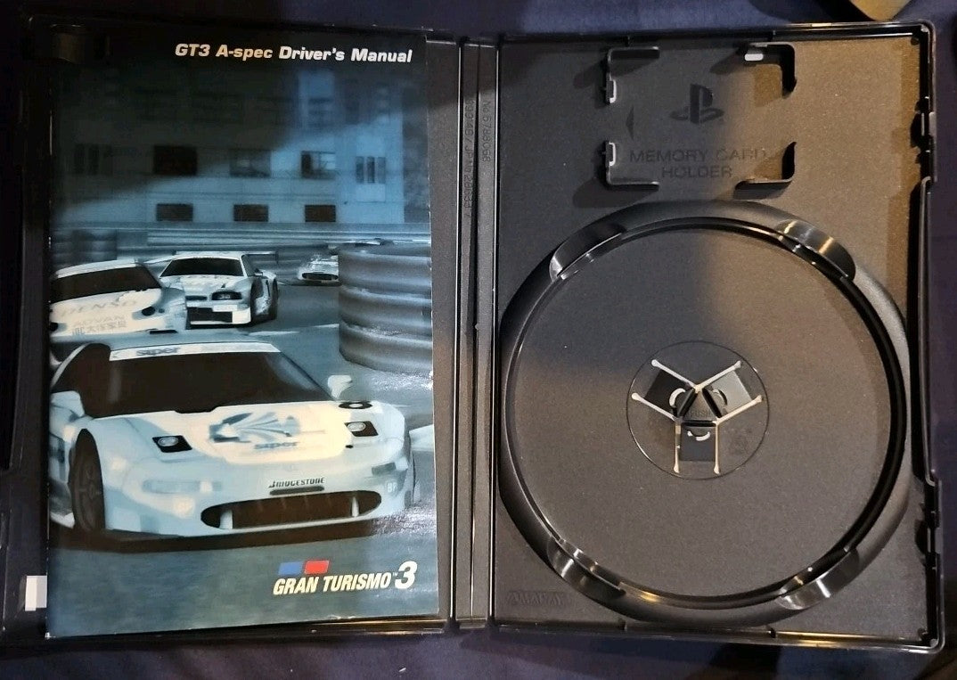 Gran Turismo 3 A-spec Video Game (PS2) No Game. Case + Artwork + Manual ONLY