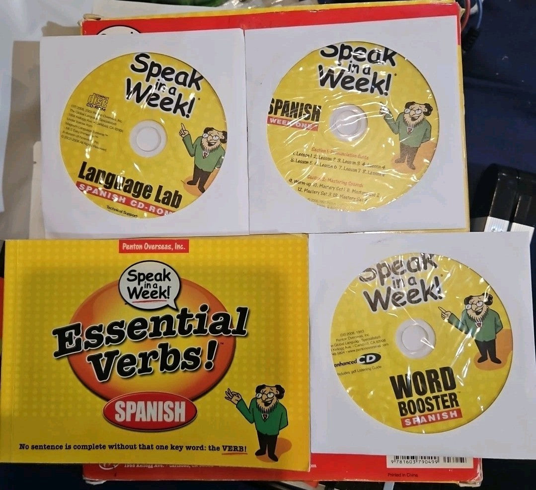 Speak in a Week  Spanish  (2008) Discs & Verb Book Only! Missing Flashcards