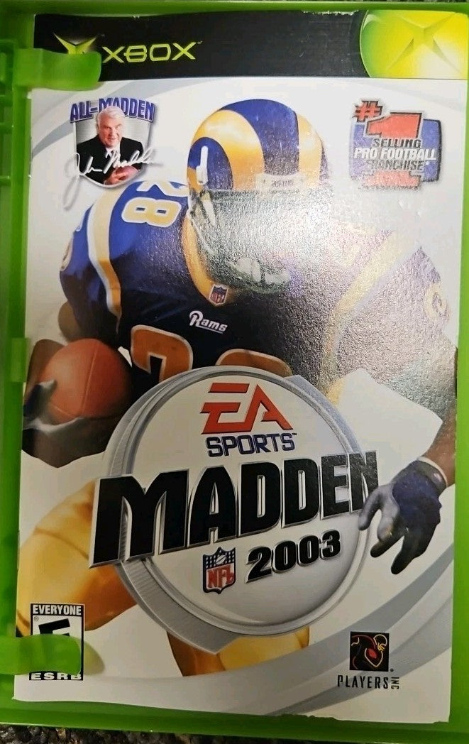 Madden NFL 2003 (Xbox) Tested. No Scratches. New Case