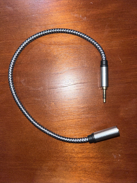 12 Inch 3.5mm-Male-to-Female-Cord-Stereo-Jack-Headphone-Audio-Extension-Cable