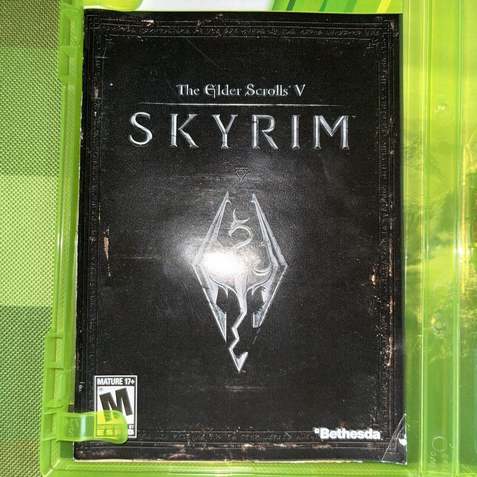 The Elder Scrolls V: Skyrim (Microsoft Xbox 360, 2011) With Manual And Map