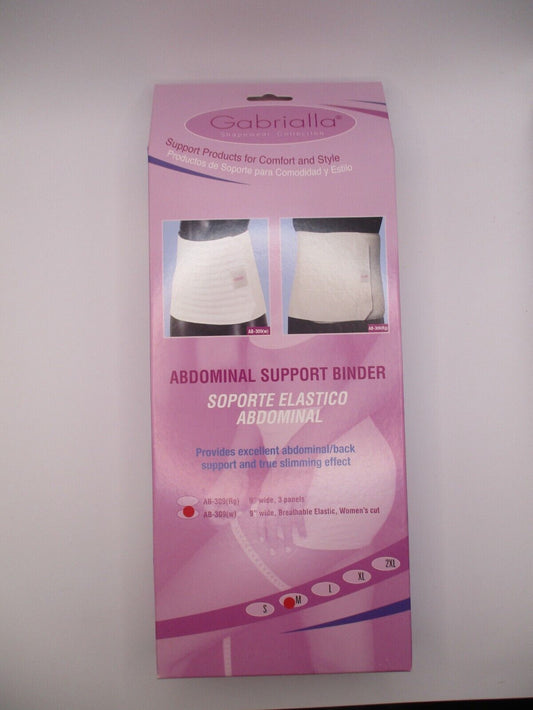 GABRIALLA 9” Wide Breathable Abdominal  Back Support Binder for Women AB-309 W
