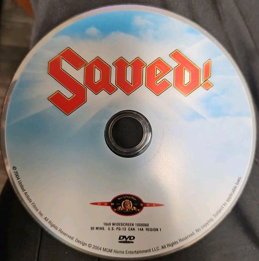 Saved (DVD, 2009) Disc Only