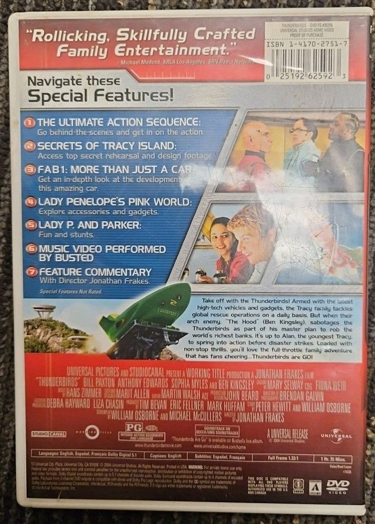 Thunderbirds (DVD, 2004) New Sealed