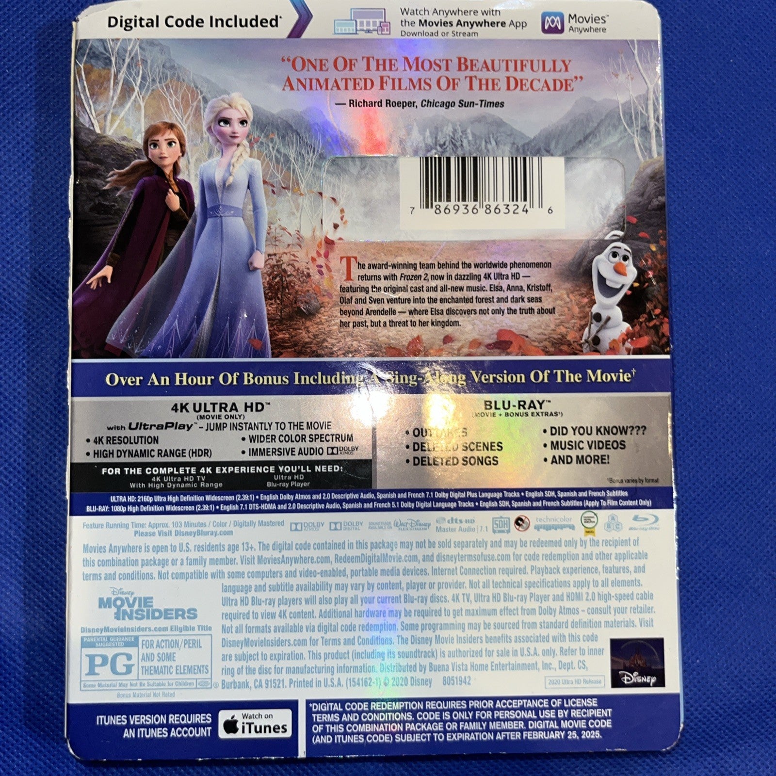 Frozen II (Ultra HD, 2019) No Blu-ray. No Digital Download